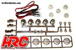 Lichtset - 1/10 TC/Drift oder Monster Truck - LED - JR Stecker - Dachleuchten oder Rammerl