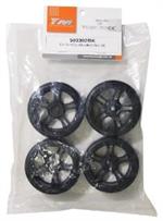 Reifen - 1/10 Drift - montiert - 5 Spoke schwarz Felgen - 12mm Hex - Hard (4 Stk.)