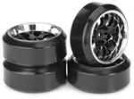 Räderset Drift LP Wabe / Profil C schwarz/chrom 1:10 (4 St.)