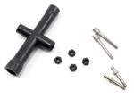 MICRO Front/Rear Threaded Axle Set, 0605482132333, 605482132333, LOS-B-1507, LOSB1507